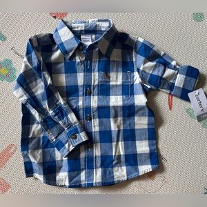 Carter’s Plaid Long Sleeve Button Down - 12 months